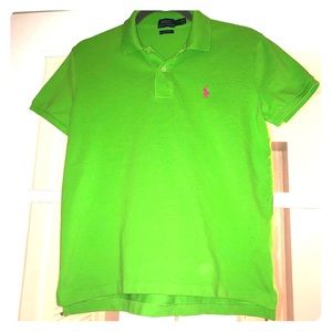 Women’s Medium Classic Fit Lime Green Polo Shirt